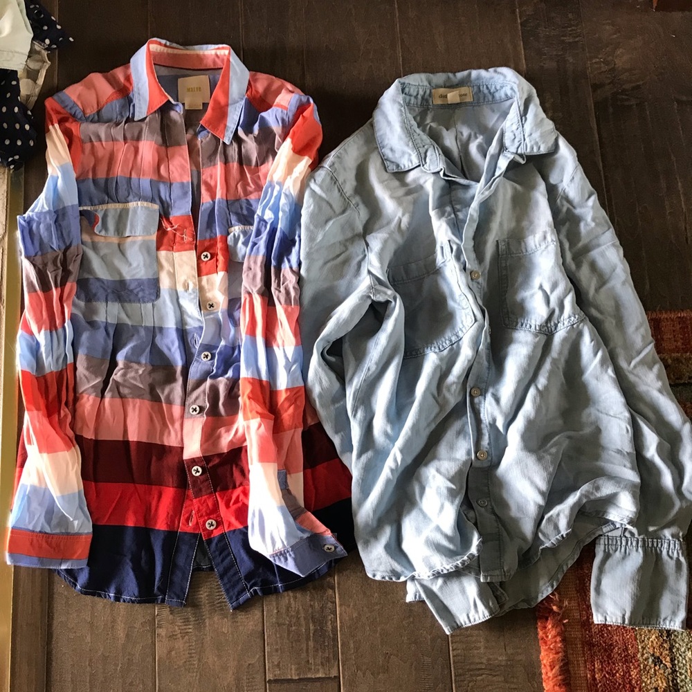 Anthropology long sleeve blouses